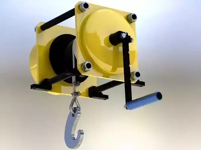 winch capacity 500 kg 3D model