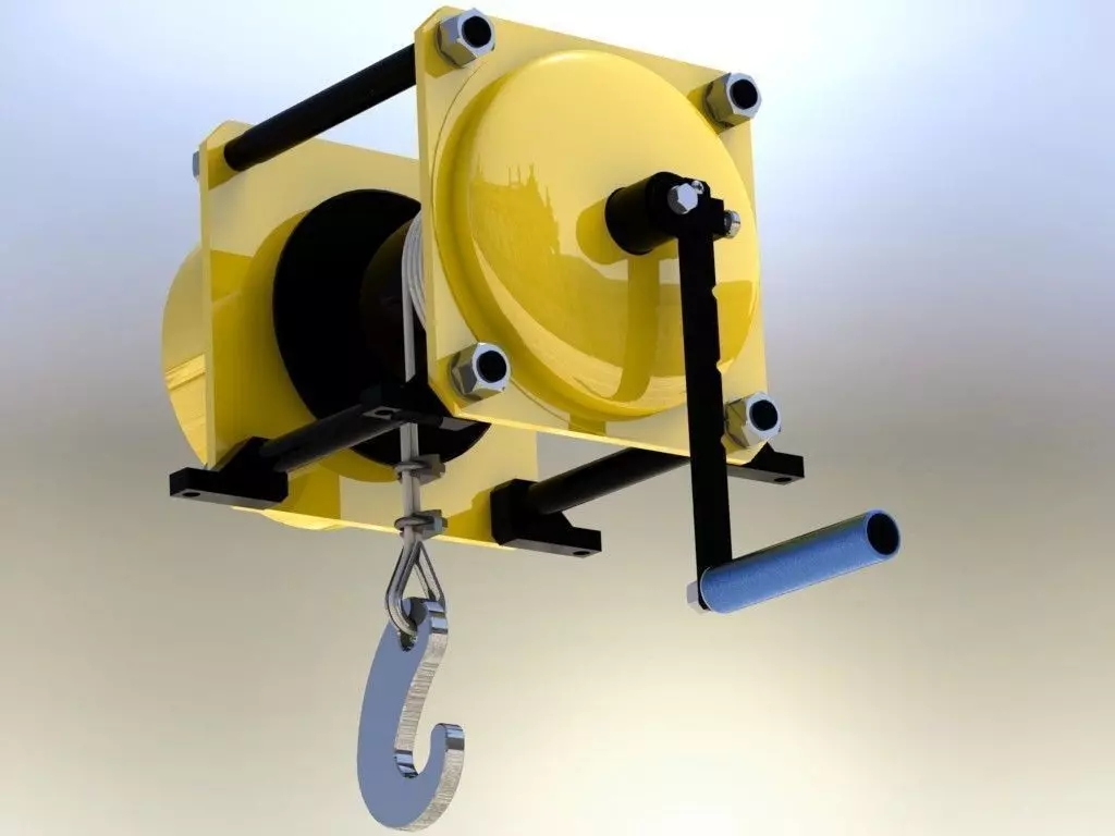 winch capacity 500 kg 3D model_0