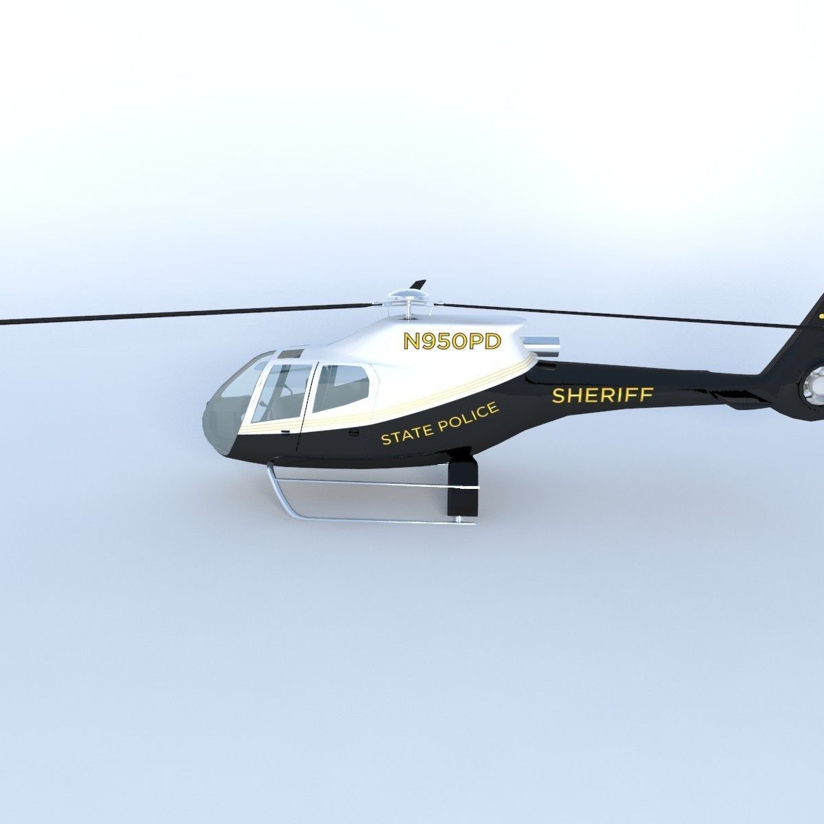 Police Helicopter model 3D Model .max .obj .3ds .fbx .mtl