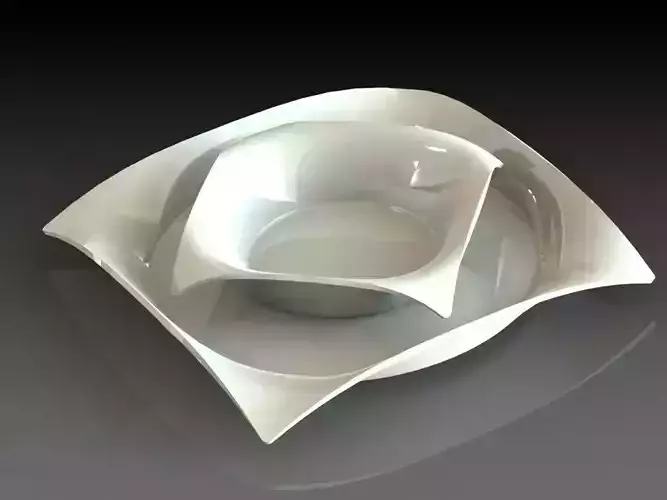 Dishes futuristic chair with curved shape