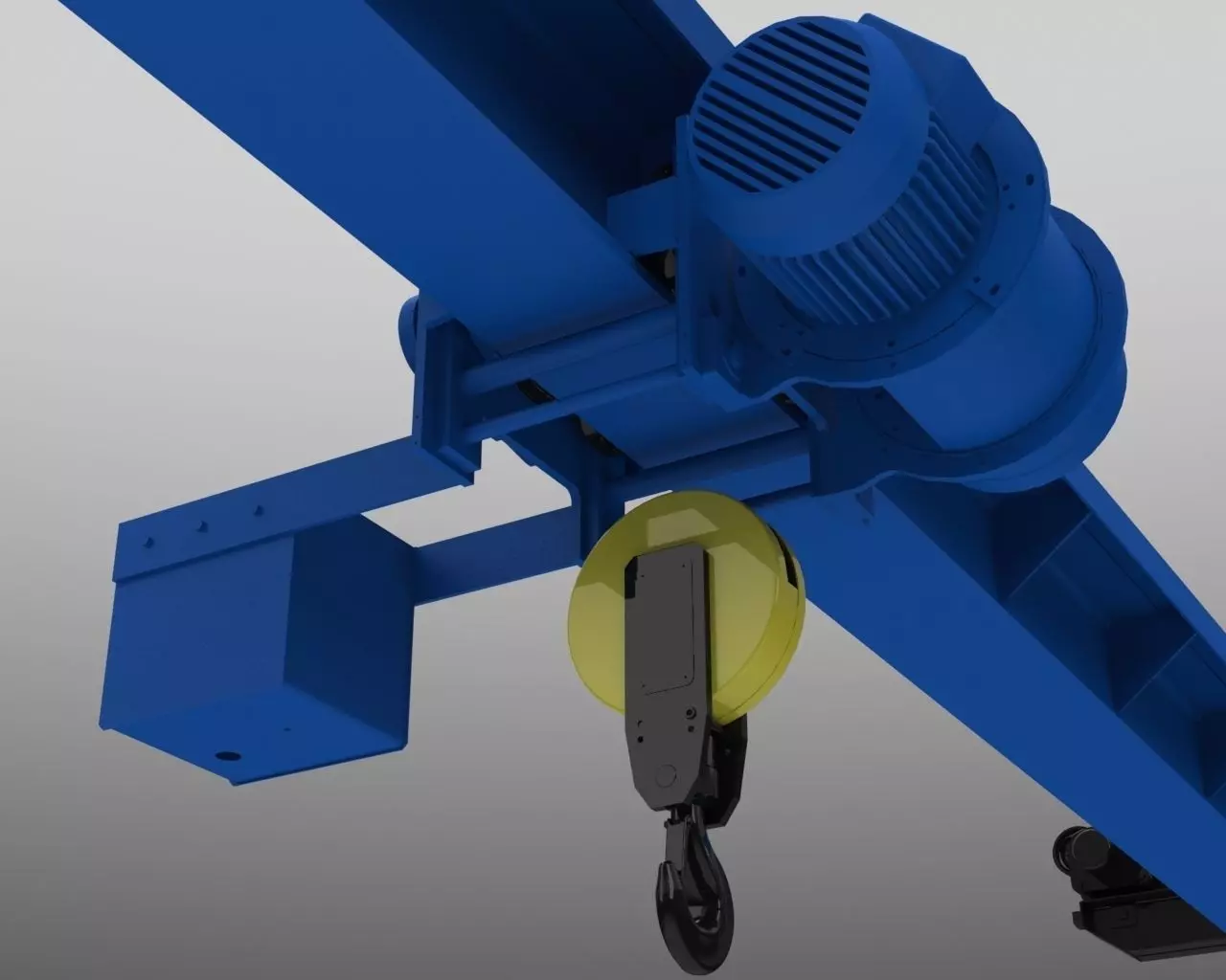 Crane tow bar for truck 3D model_0