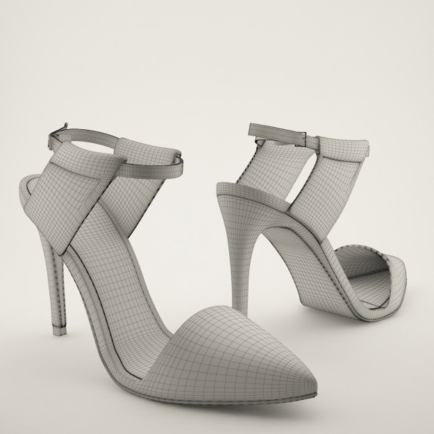 Woman shoes 3D model_1