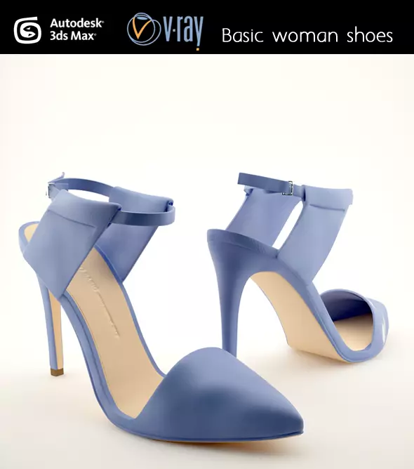 Woman shoes 3D model_0
