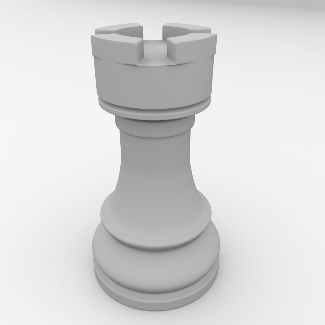 Rook Chess 3D model_3
