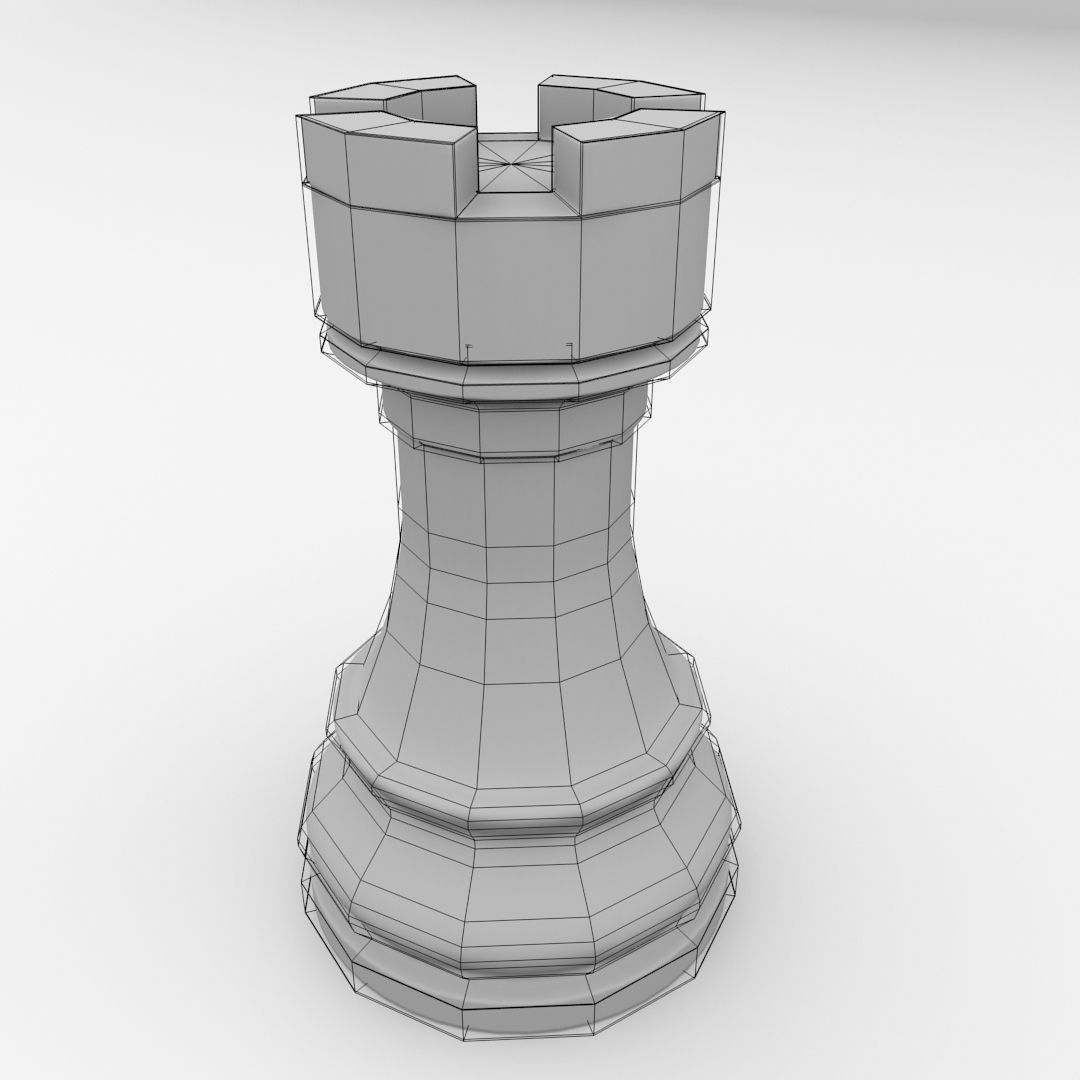 Rook Chess 3D model_4