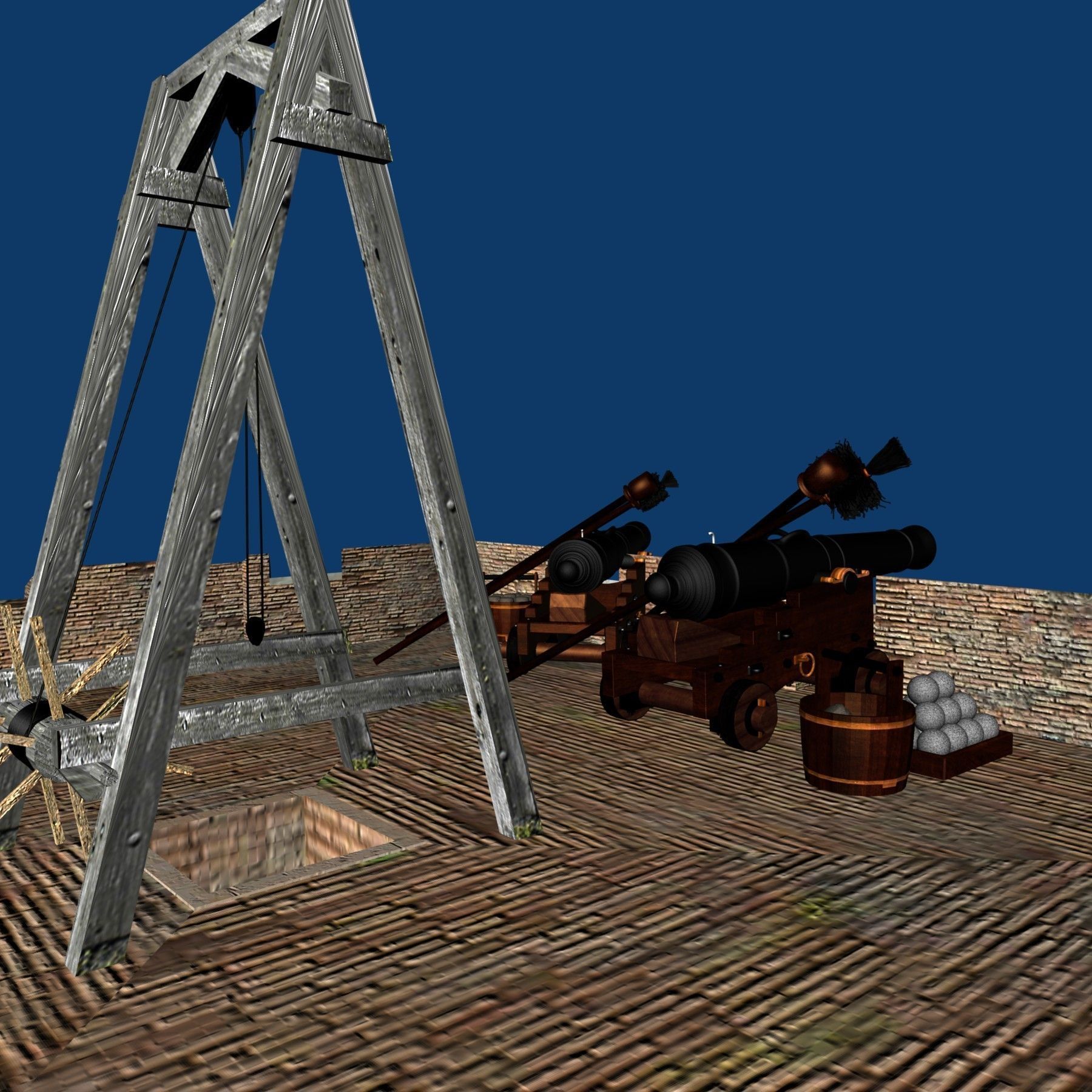 Medieval Saracen Tower -  XV Century 3D model_14