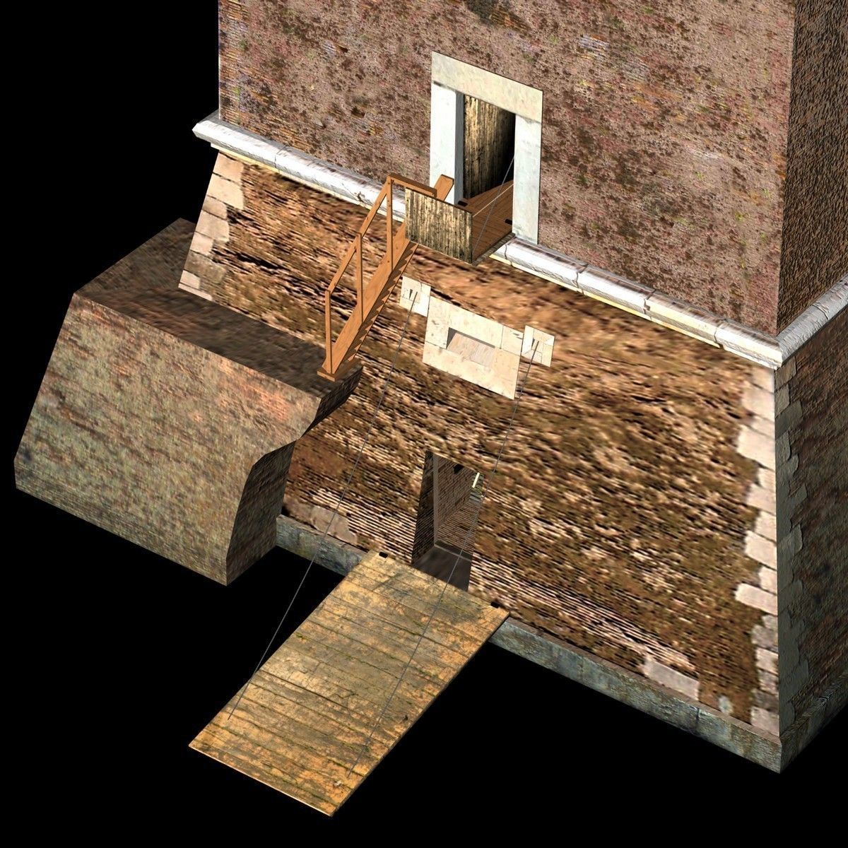 Medieval Saracen Tower -  XV Century 3D model_10