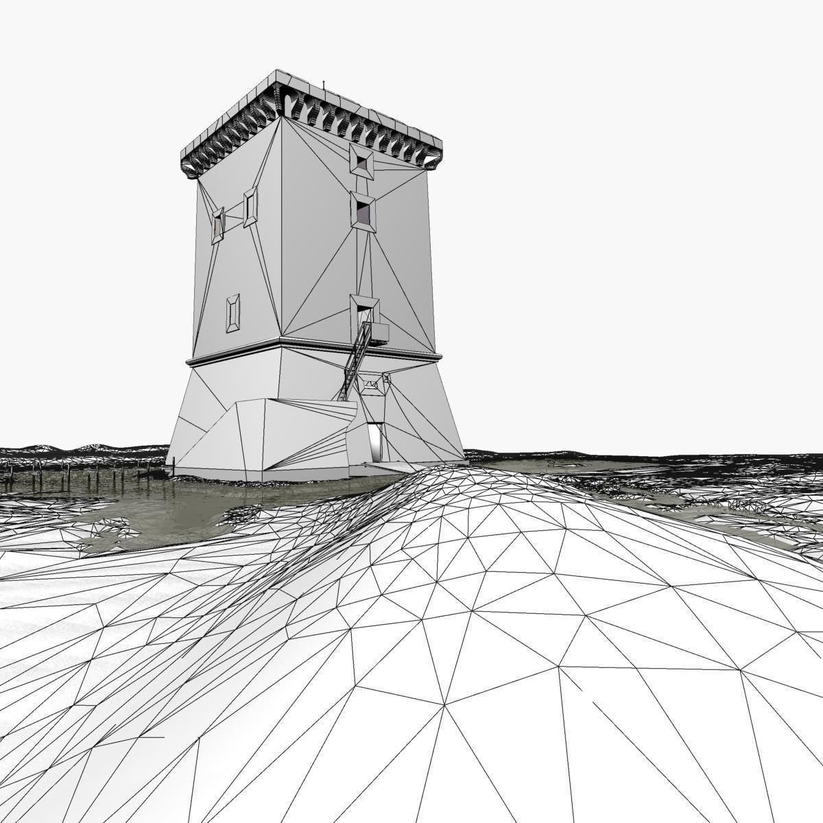 Medieval Saracen Tower -  XV Century 3D model_26