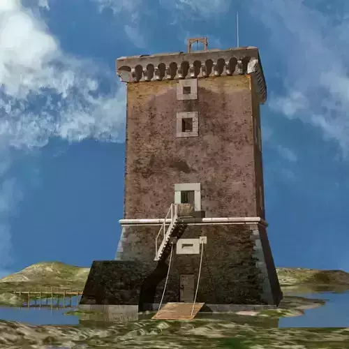 Medieval Saracen Tower -  XV Century 3D model