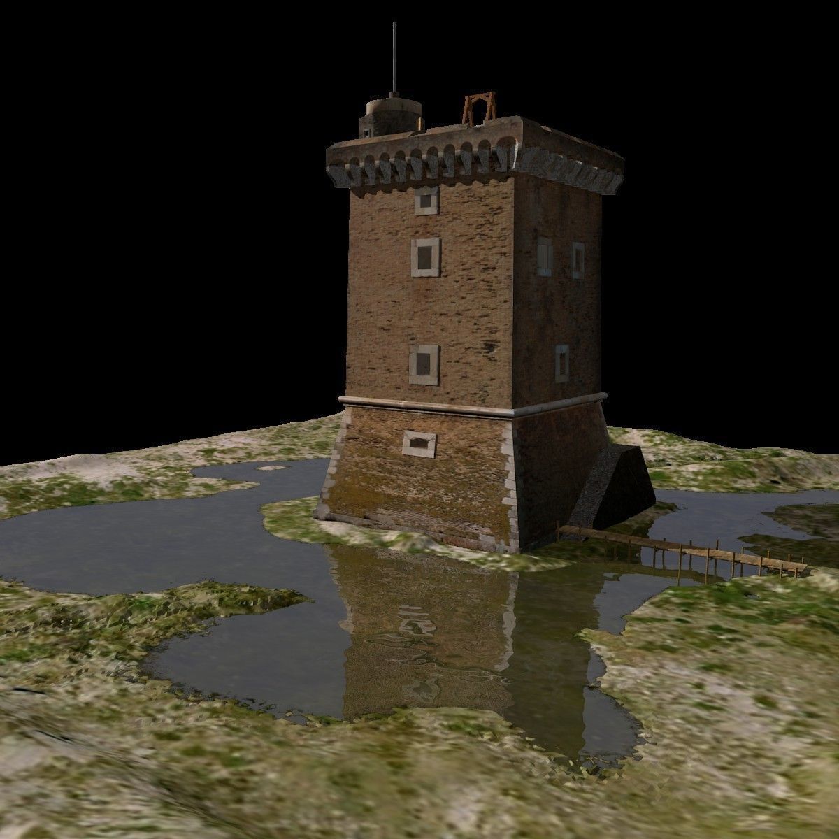 Medieval Saracen Tower -  XV Century 3D model_5