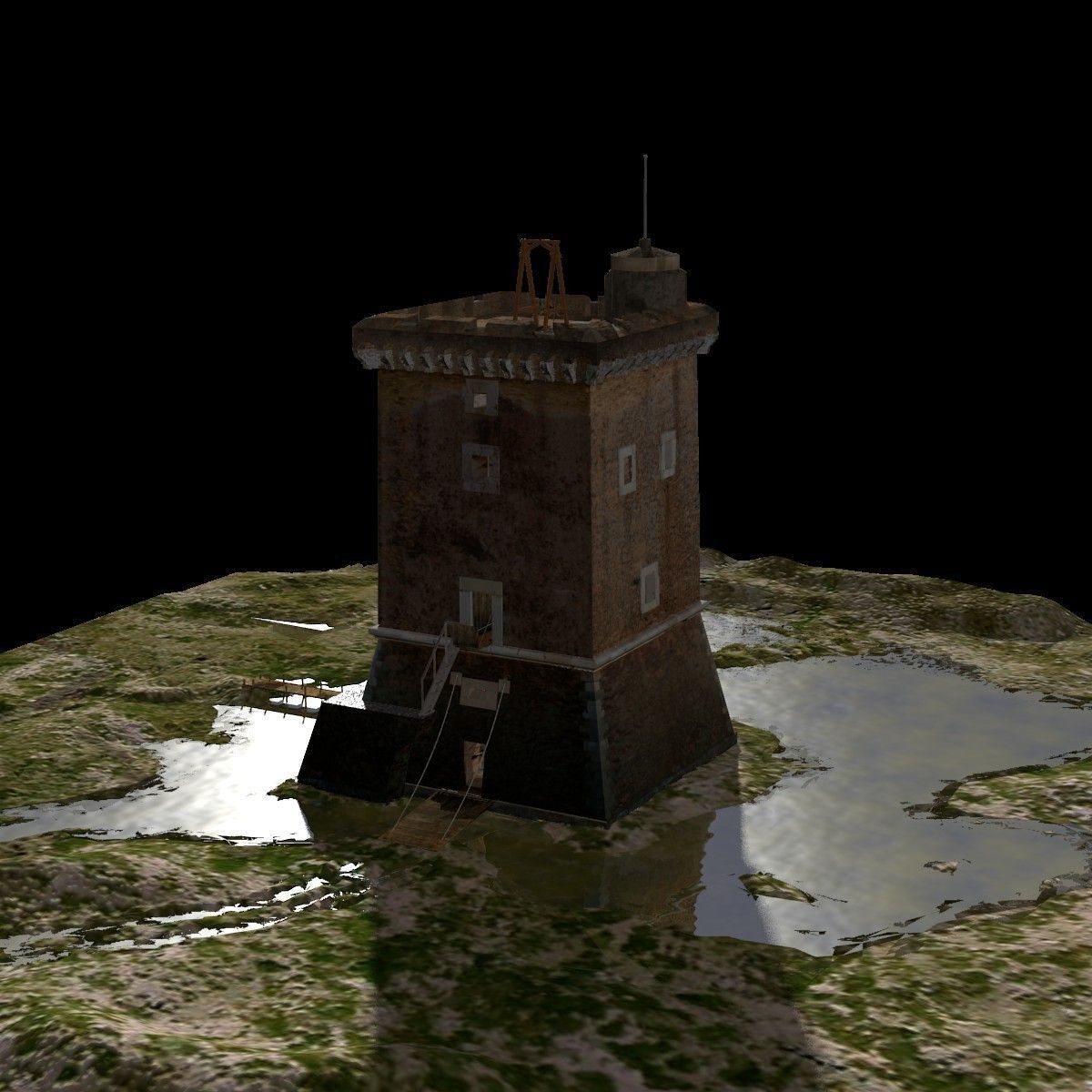 Medieval Saracen Tower -  XV Century 3D model_7