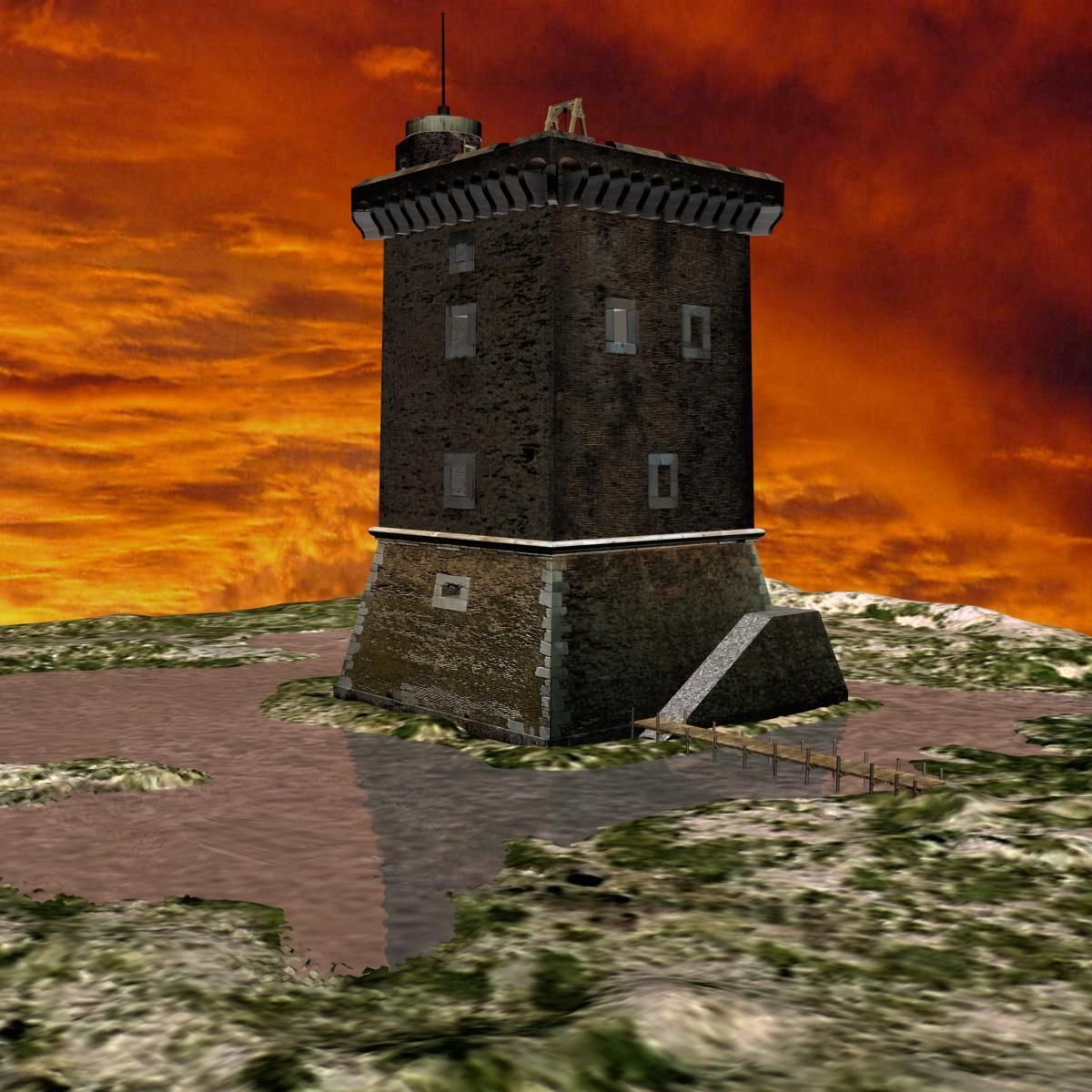 Medieval Saracen Tower -  XV Century 3D model_8