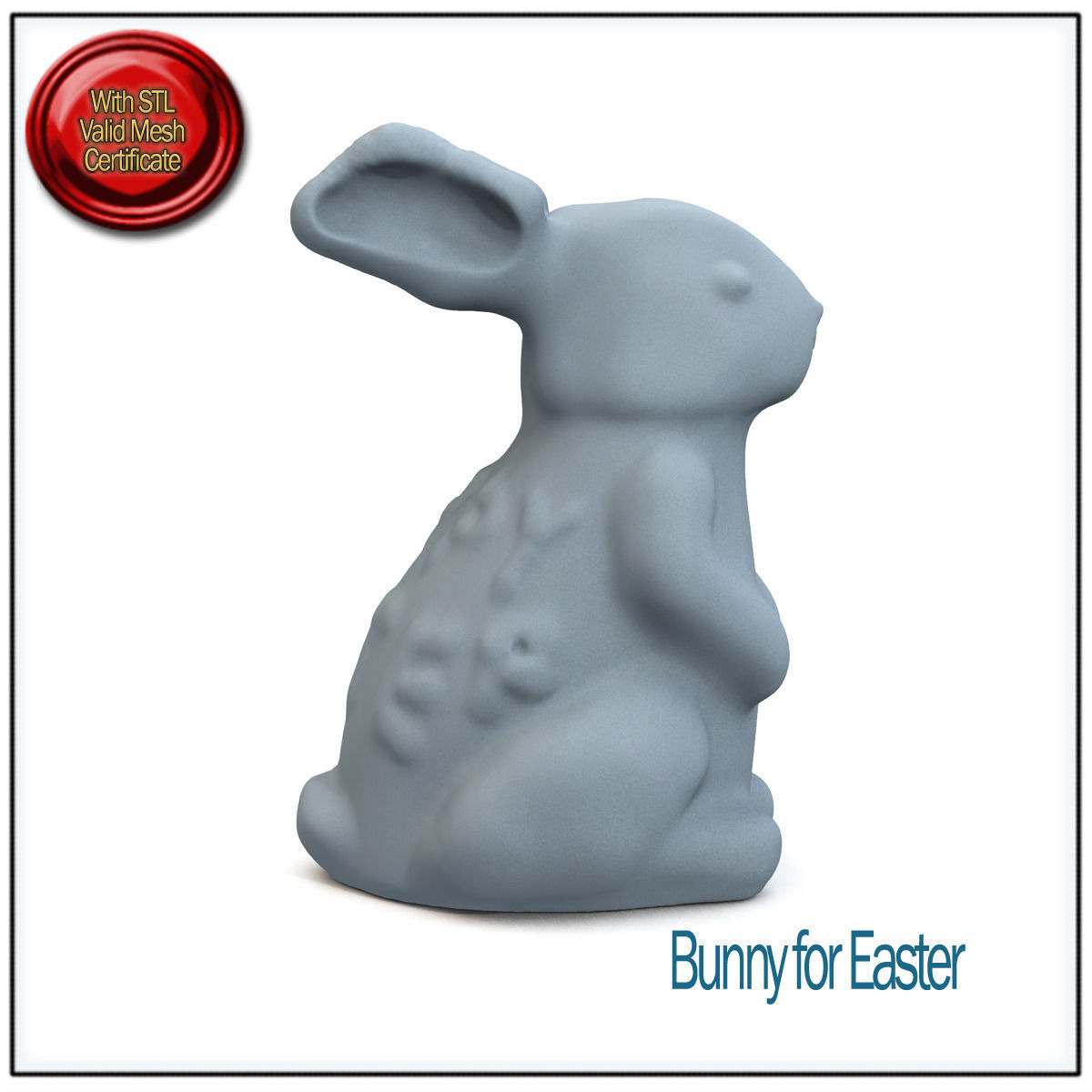 Bunny for Easter STL Printable 3D print model_3