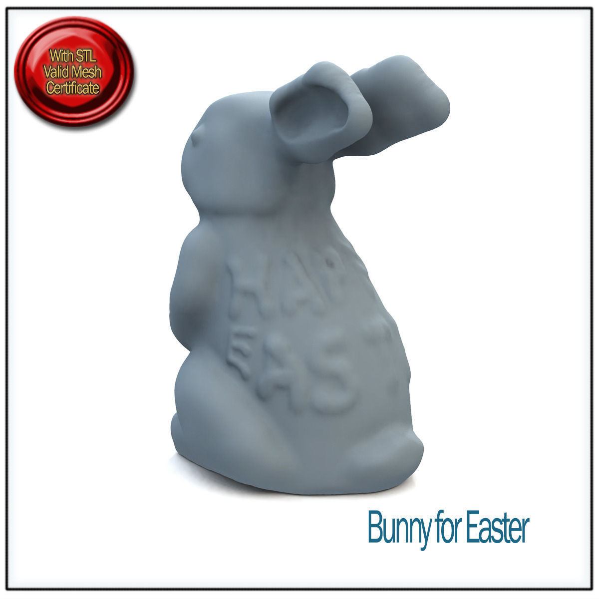 Bunny for Easter STL Printable 3D print model_1