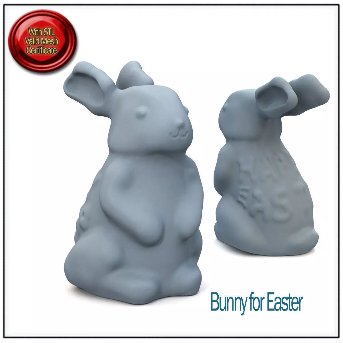Bunny for Easter STL Printable 3D print model_0