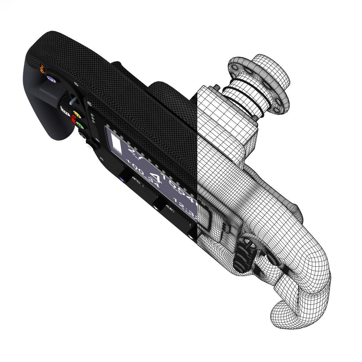 Mp4 30 steering wheel Low-poly 3D model_4