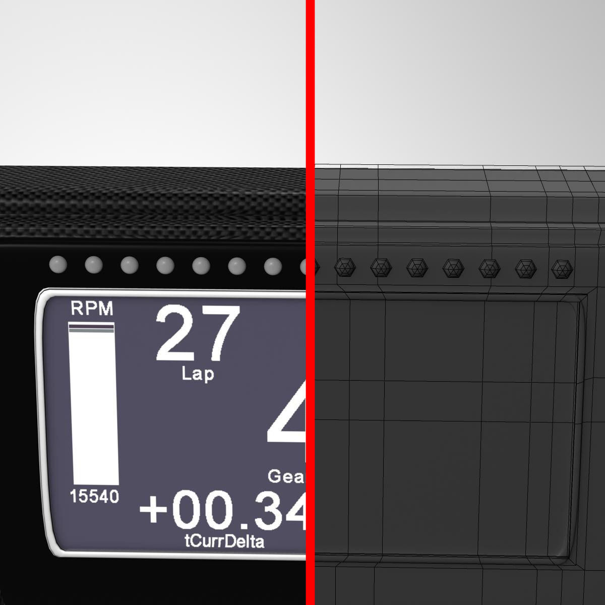 Mp4 30 steering wheel Low-poly 3D model_3