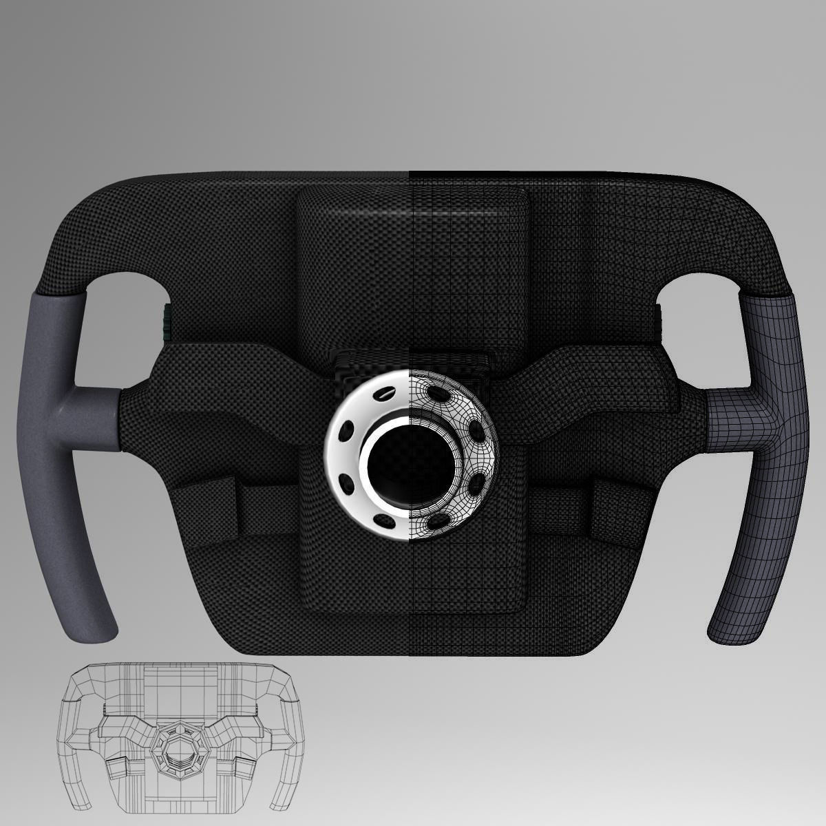 Mp4 30 steering wheel Low-poly 3D model_1