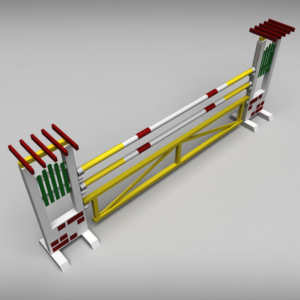 Horse jump obstacle pack 3D model_49