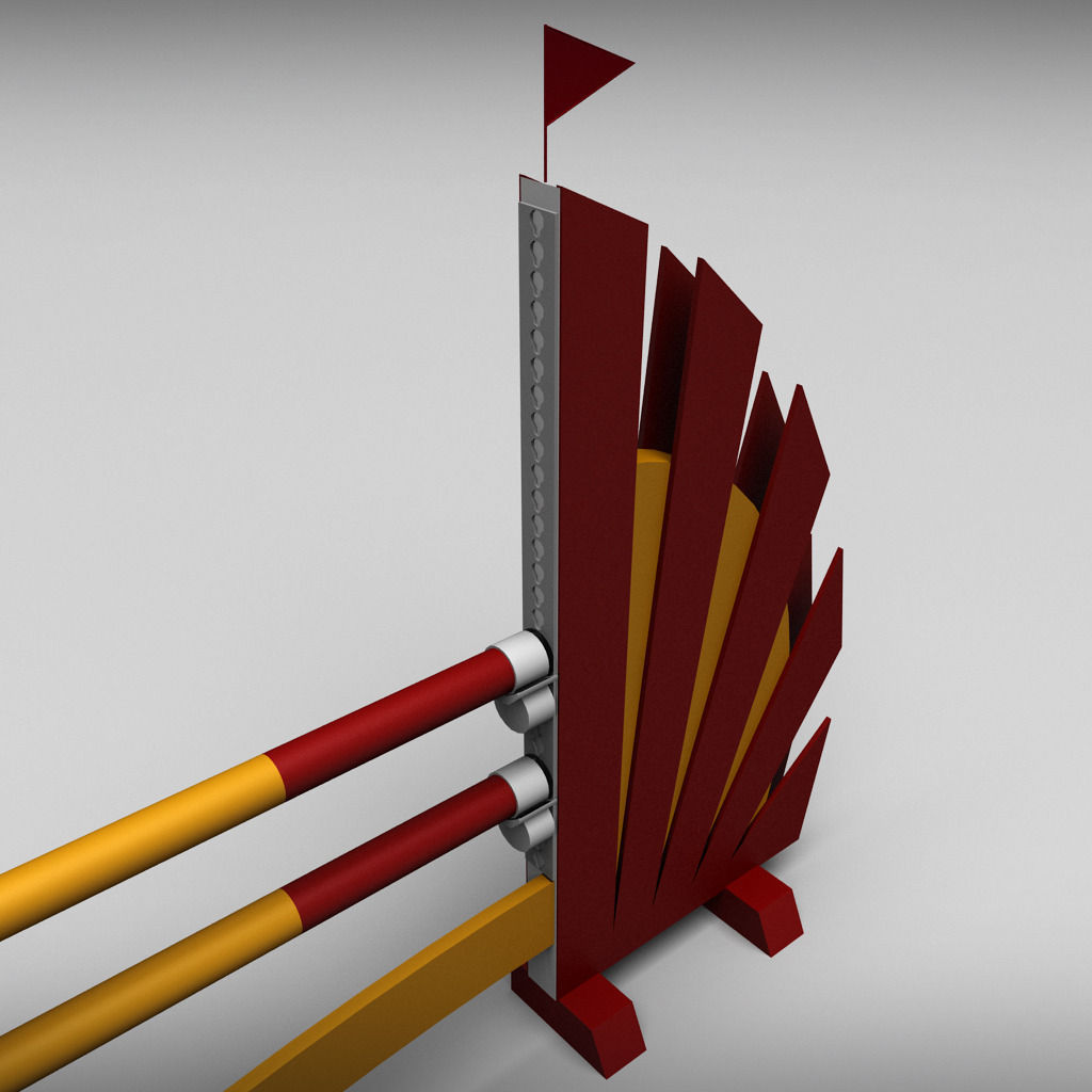 Horse jump obstacle pack 3D model_13
