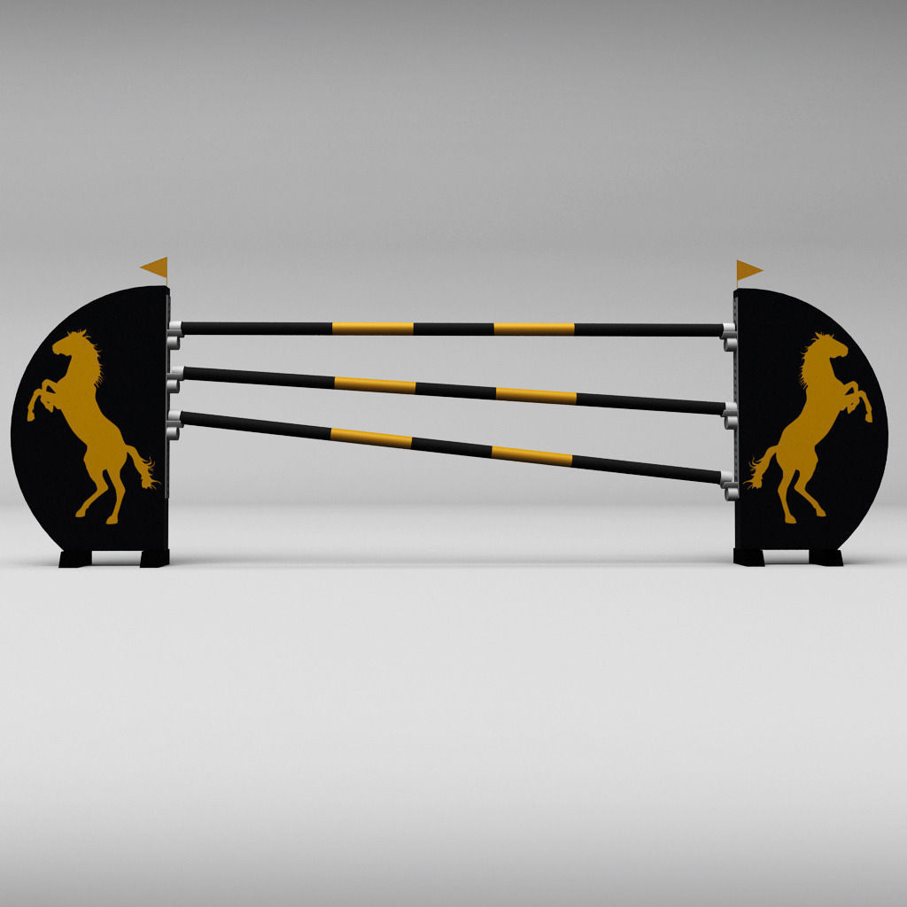 Horse jump obstacle pack 3D model_40