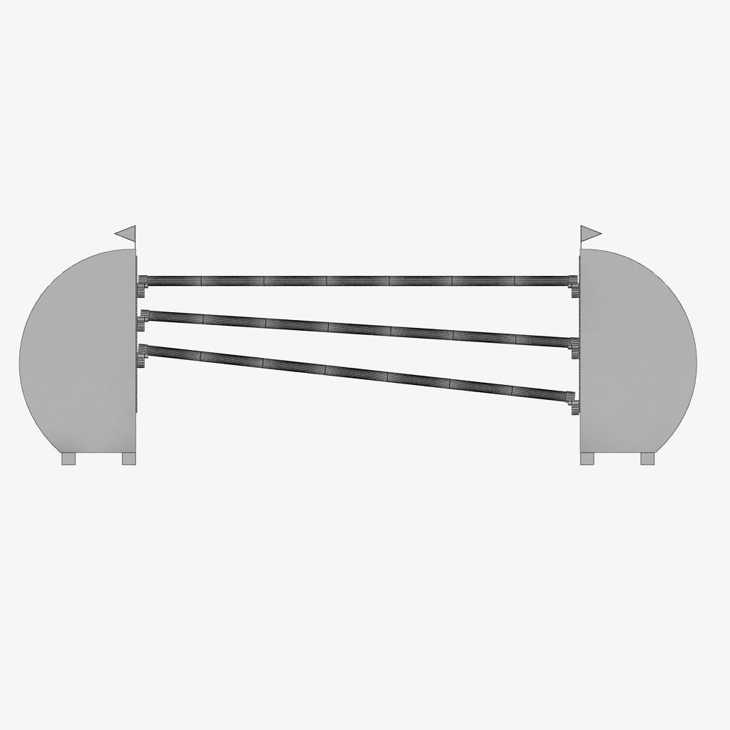 Horse jump obstacle pack 3D model_37