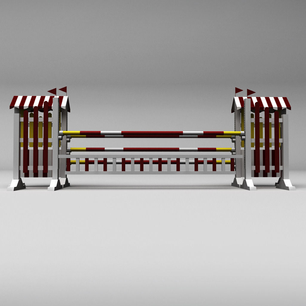 Horse jump obstacle pack 3D model_24
