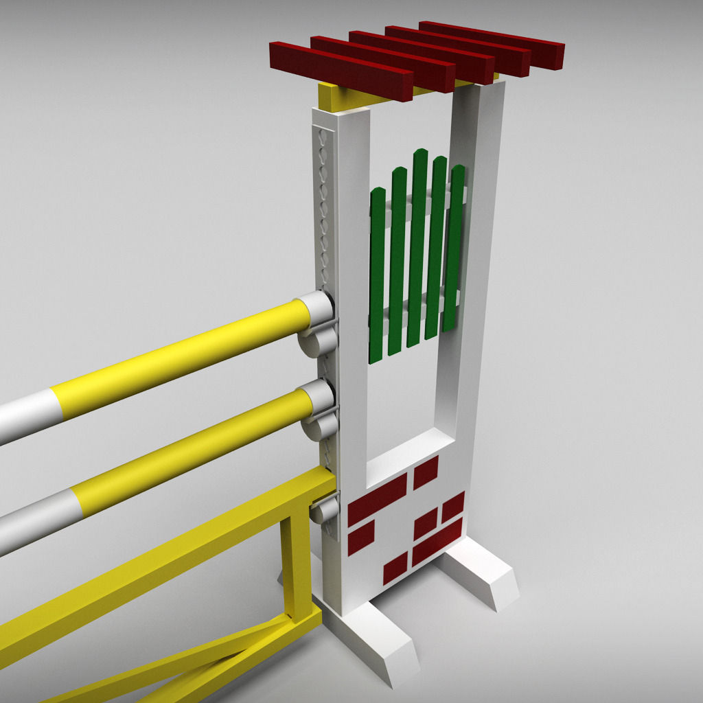 Horse jump obstacle pack 3D model_48