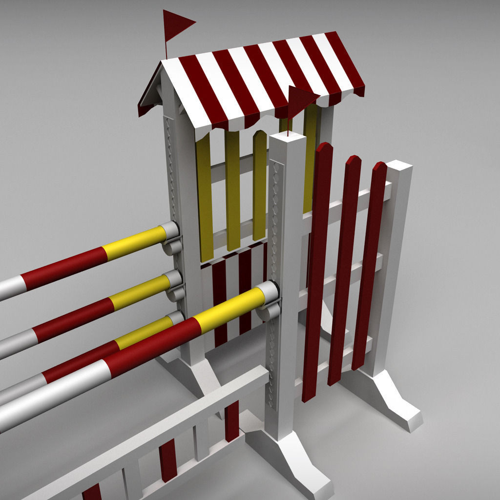 Horse jump obstacle pack 3D model_22