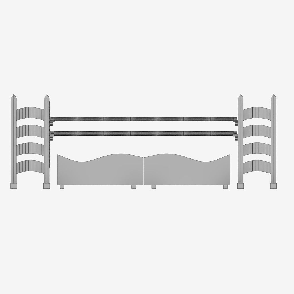 Horse jump obstacle pack 3D model_42