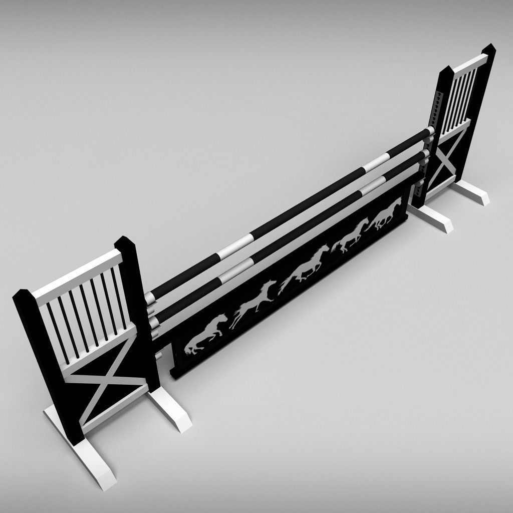 Horse jump obstacle pack 3D model_26