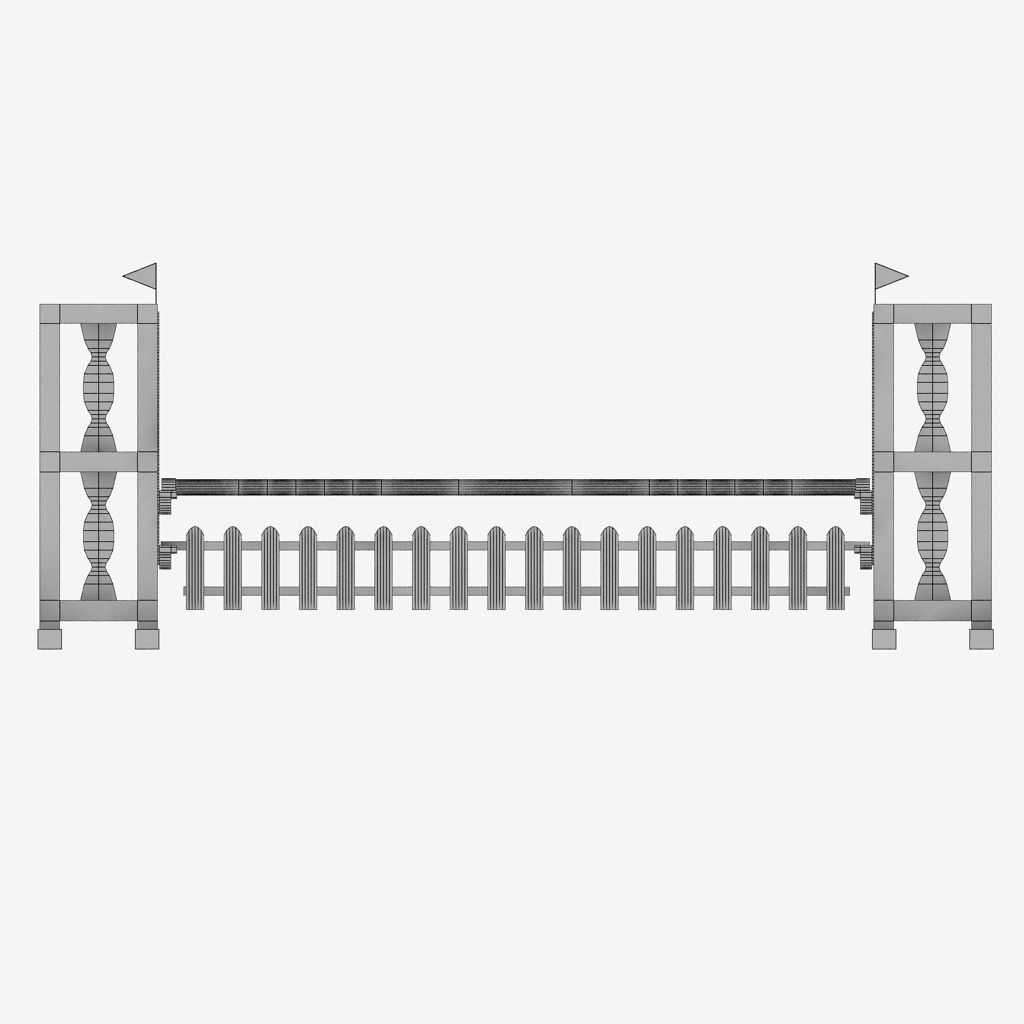 Horse jump obstacle pack 3D model_2