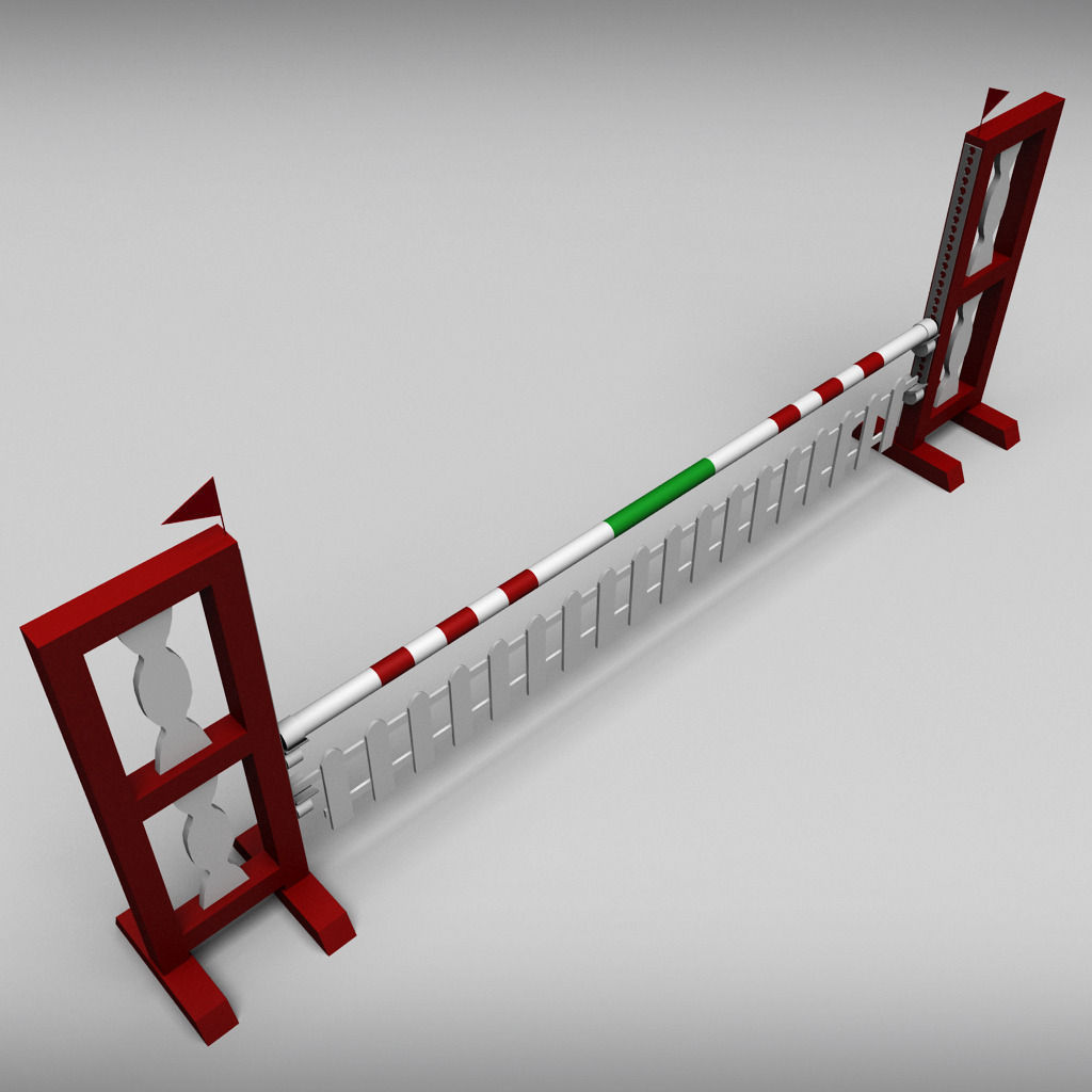 Horse jump obstacle pack 3D model_9