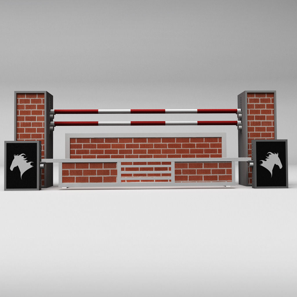 Horse jump obstacle pack 3D model_33