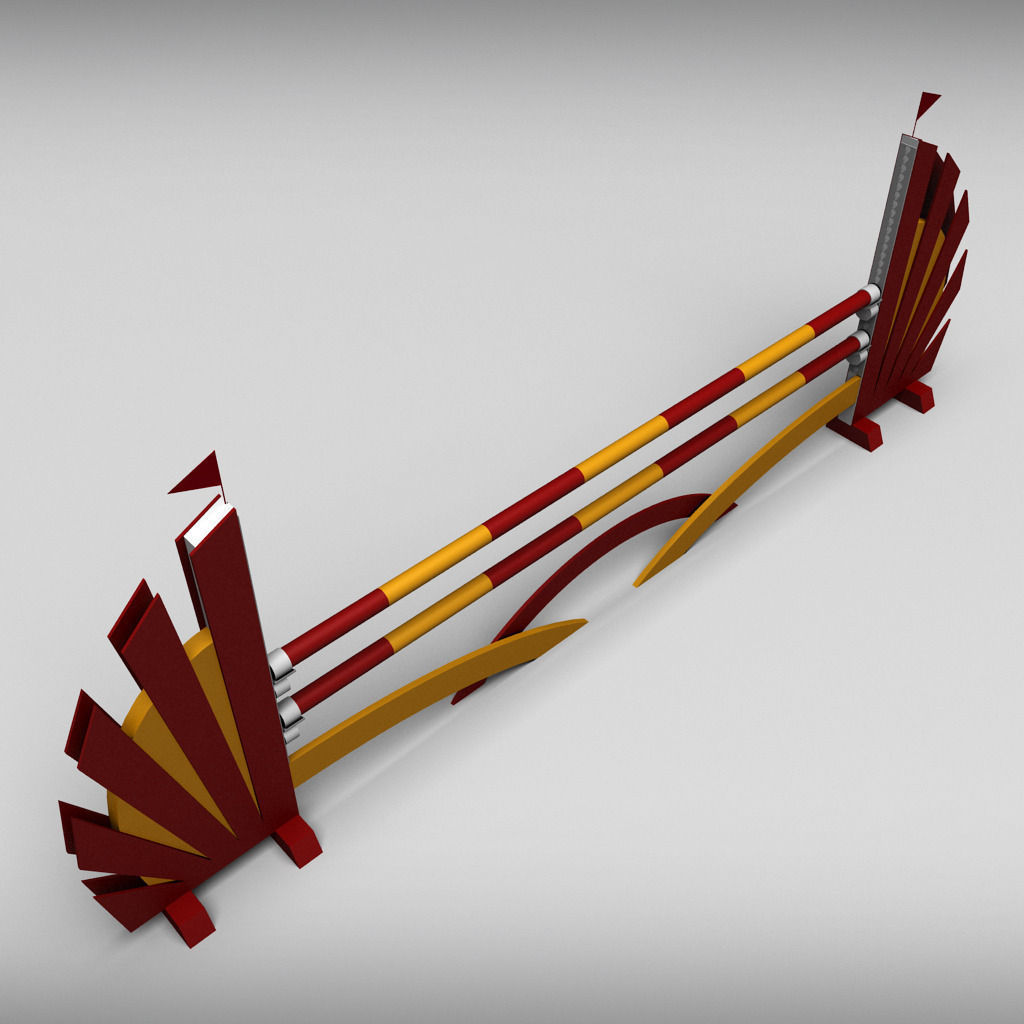 Horse jump obstacle pack 3D model_15