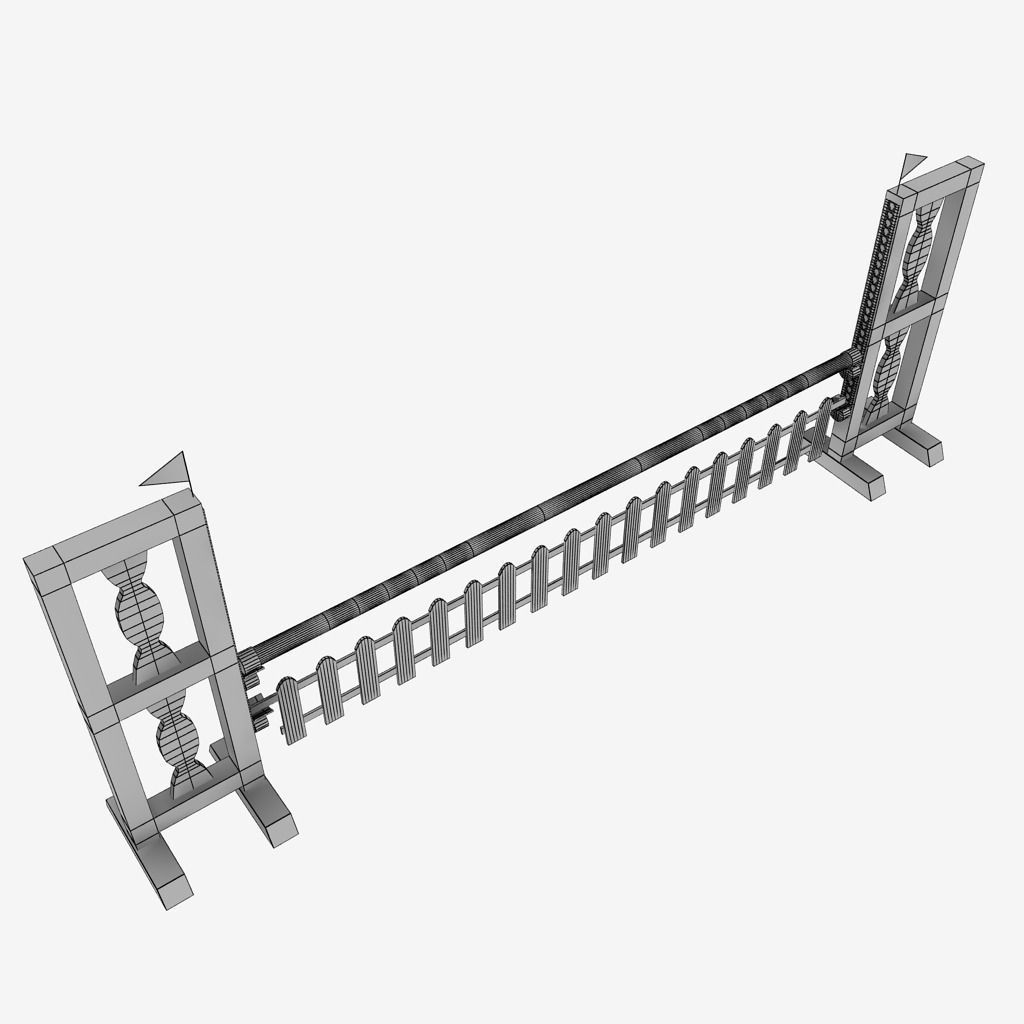 Horse jump obstacle pack 3D model_1
