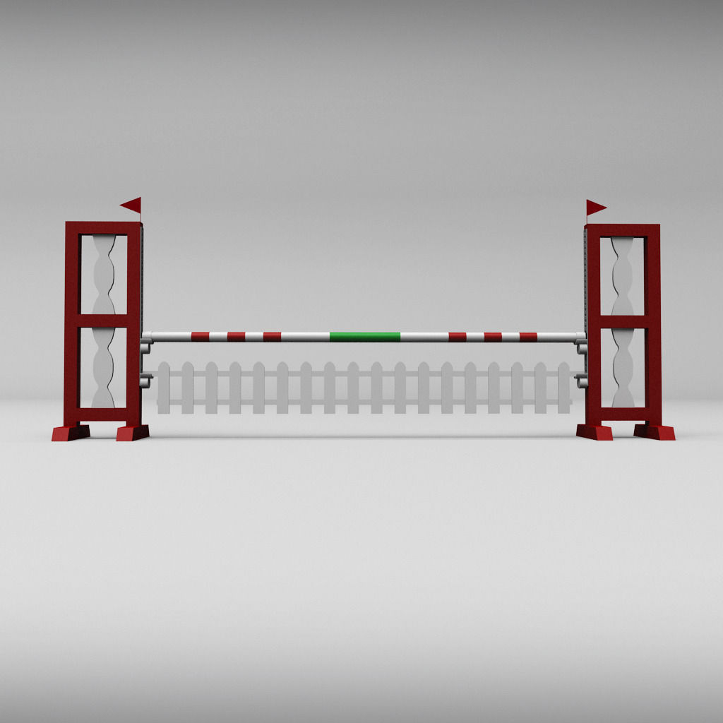 Horse jump obstacle pack 3D model_10