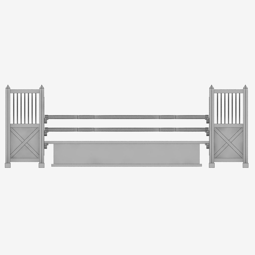 Horse jump obstacle pack 3D model_30