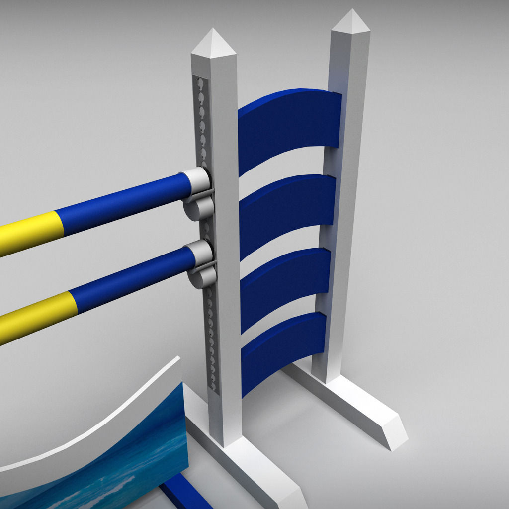 Horse jump obstacle pack 3D model_43