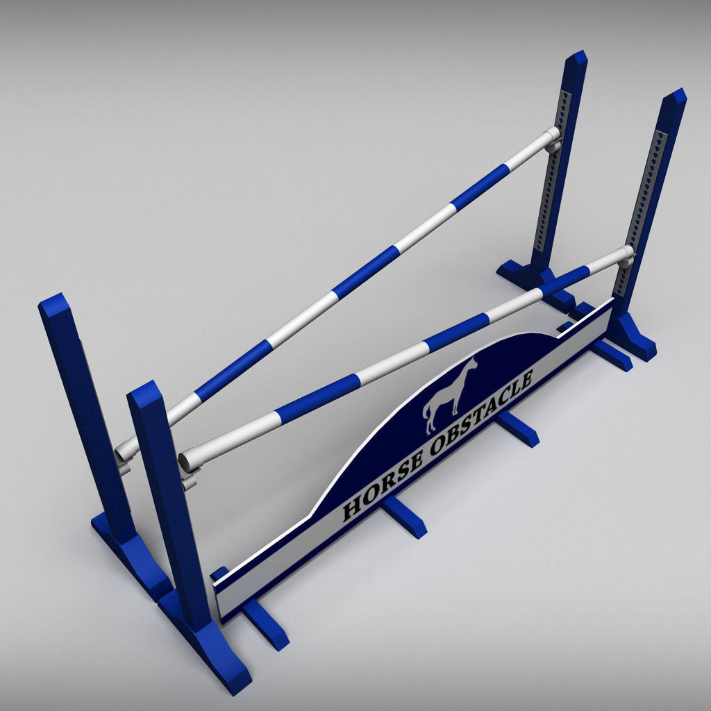 Horse jump obstacle pack 3D model_5