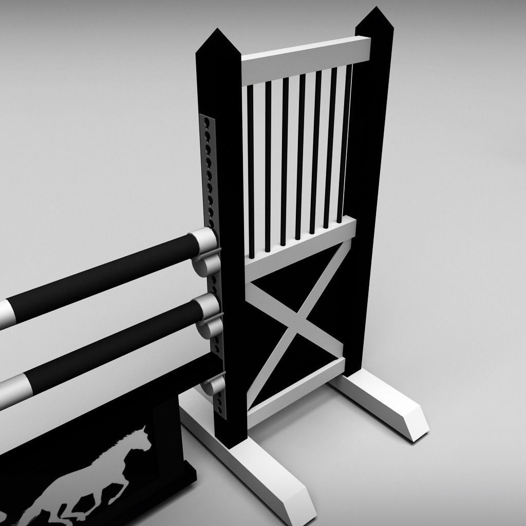 Horse jump obstacle pack 3D model_27