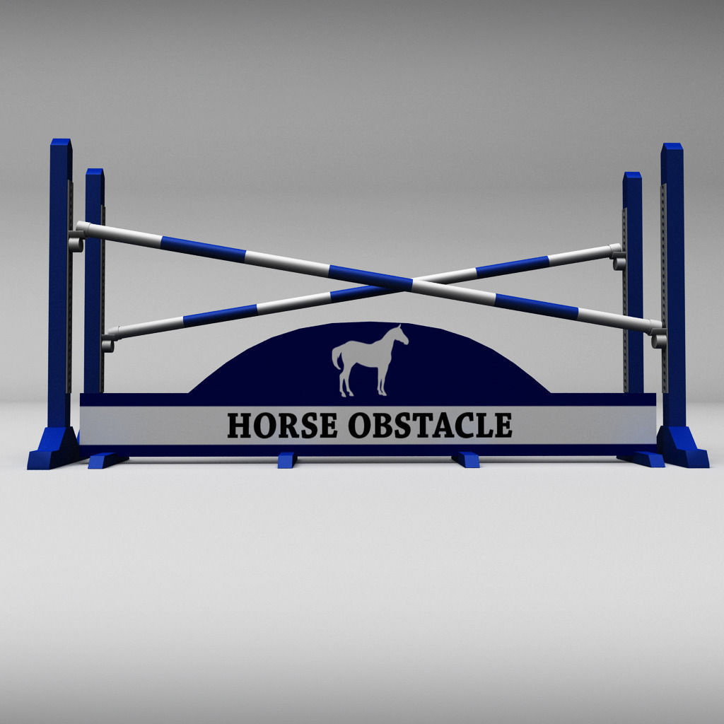 Horse jump obstacle pack 3D model_4