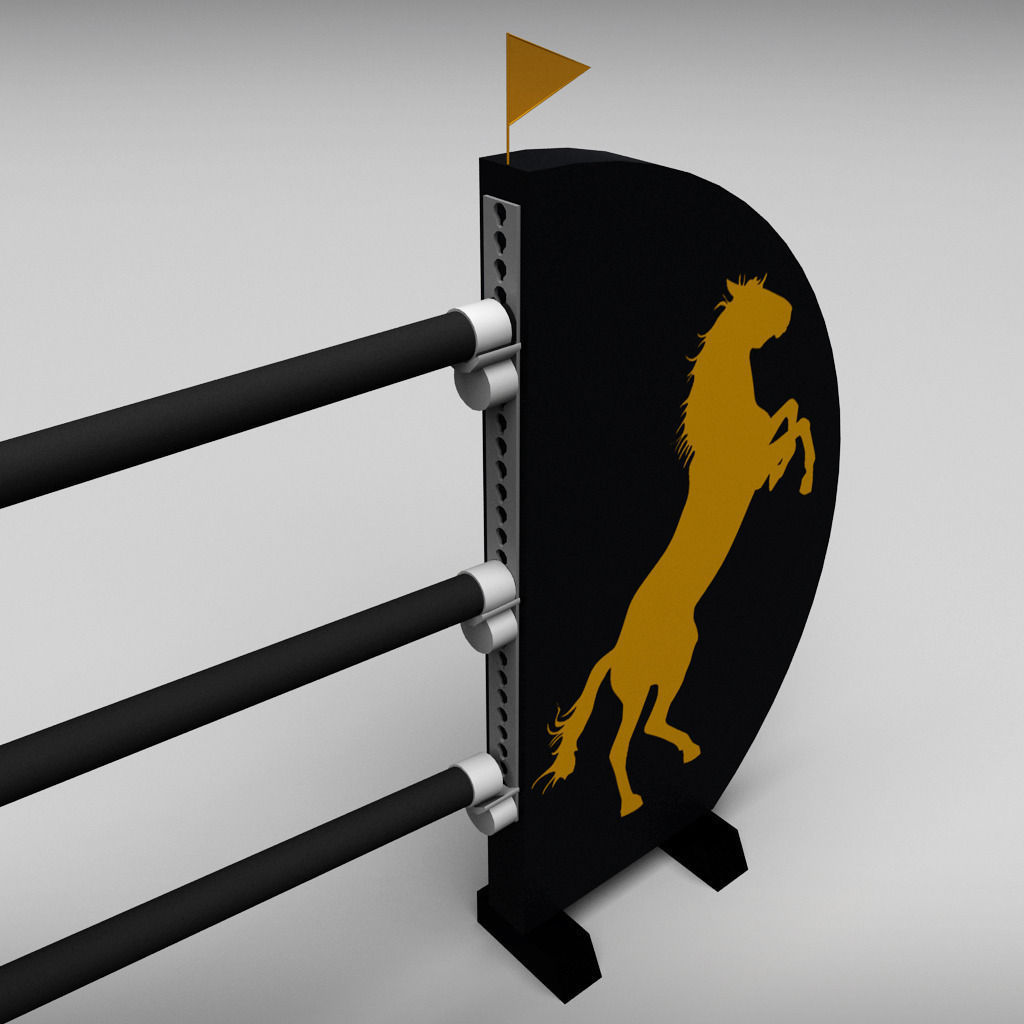 Horse jump obstacle pack 3D model_38