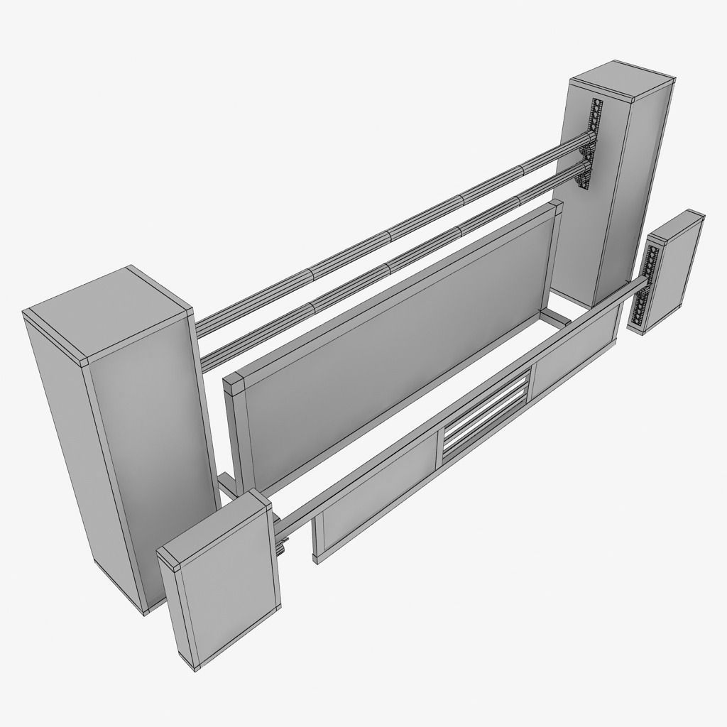 Horse jump obstacle pack 3D model_35