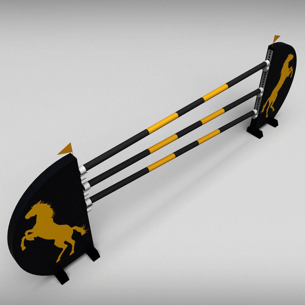 Horse jump obstacle pack 3D model_39