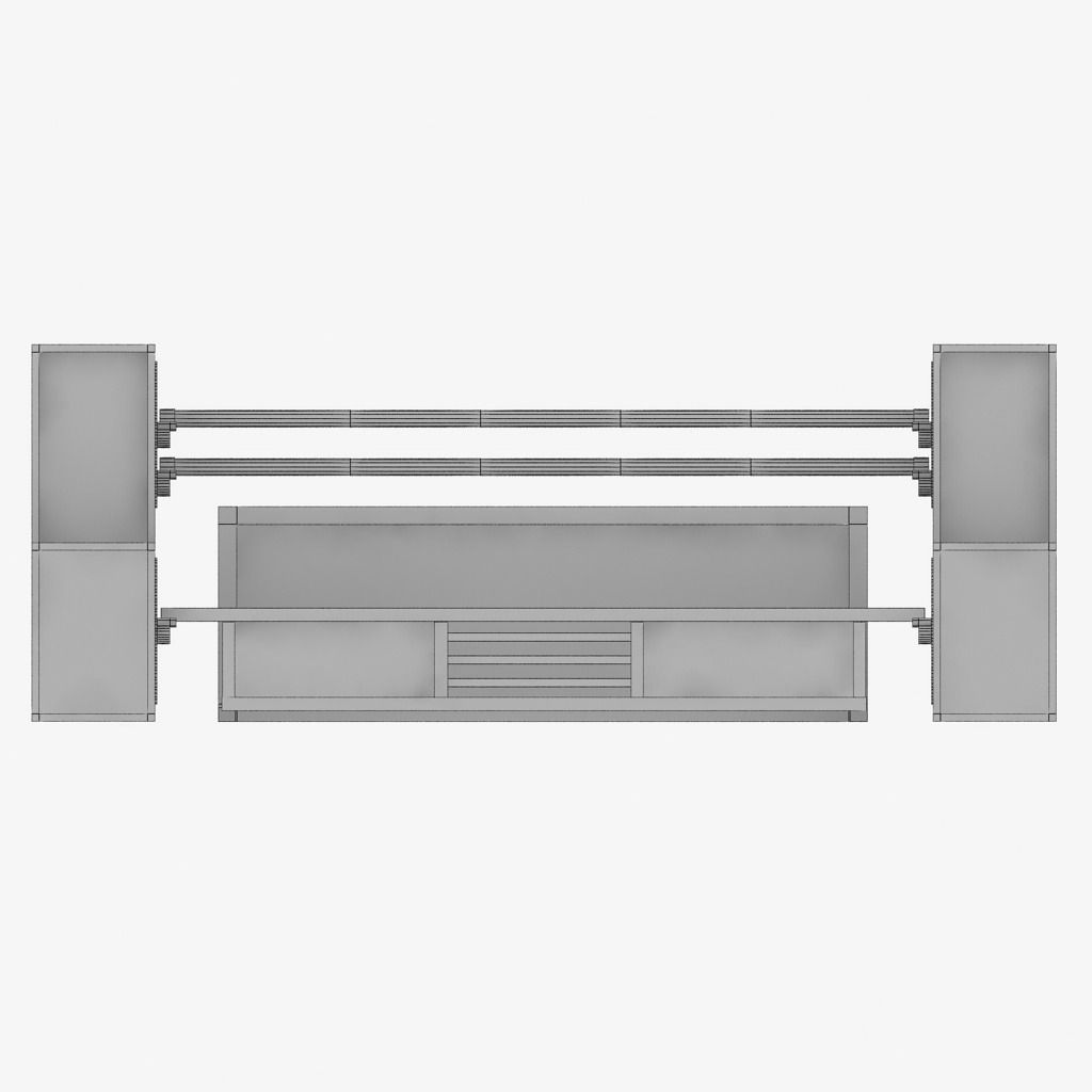 Horse jump obstacle pack 3D model_34