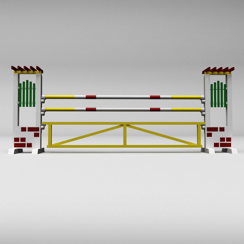 Horse jump obstacle pack 3D model_50