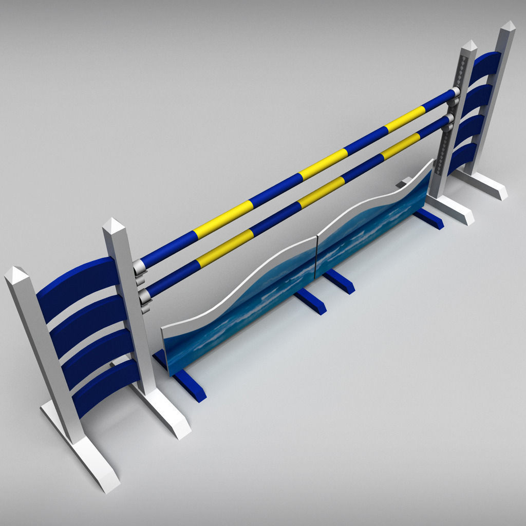 Horse jump obstacle pack 3D model_44