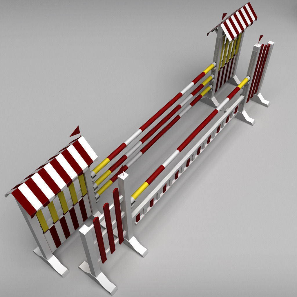 Horse jump obstacle pack 3D model_23