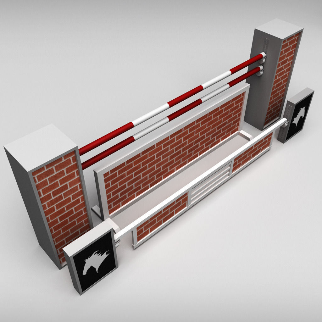 Horse jump obstacle pack 3D model_32